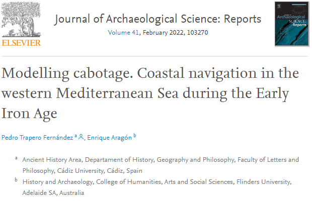 Modelling cabotage. Coastal navigation in the western Mediterranean Sea during the Early Iron Age