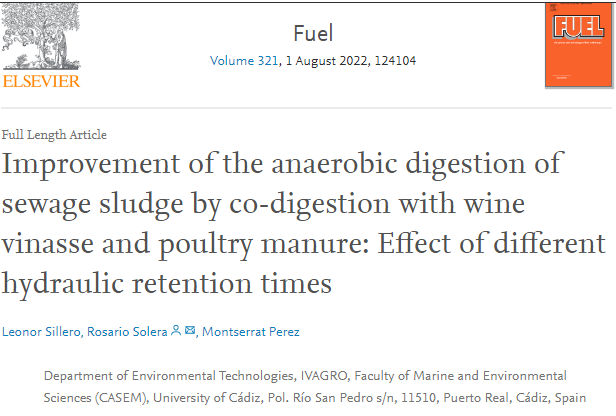 Improvement of the anaerobic digestion of sewage sludge by co-digestion with wine vinasse and poultry manure: Effect of different hydraulic retention times